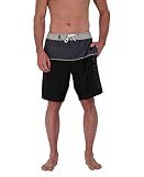 Spyder Men's Standard Quick Dry Lightweight Stretch Semi Elastic 7" Swim Trunk, Ebony, Large