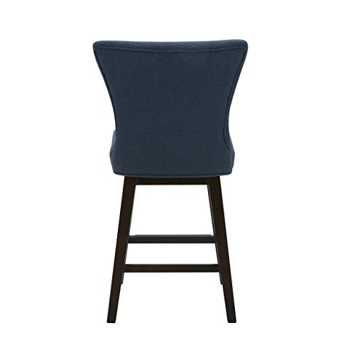 Amazon Brand – Stone & Beam Esme Memory-Swivel Counter-Height Barstool, 39.4"H, Cadet Blue #TOP2