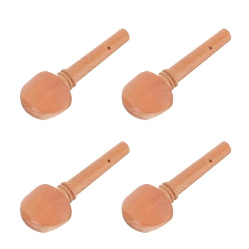 バイオリン交換部品 4個セット バイオリンチューナー 交換用 木製 頑丈 チューニングピン バイオリン交換部品 (サイズ:6 * 2.2)