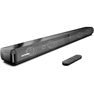 ULTIMEA Soundbar for Smart tv, 2 in 1 Detachable Sound bar for tv, Built in woofer & Tweeter, hdmi arc Cable, Optical Cable, Apollo S40 (Renewed)