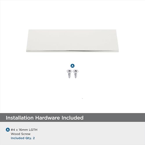 Image of Amerock | Cabinet Pull | Polished Nickel | 3 inch (76 mm) Center to Center | Edge Pull | 10 Pack | Drawer Pull | Drawer Handle | Cabinet Hardware