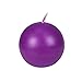 Zest Candle 6-Piece Ball Candles, 3-Inch, Purple
