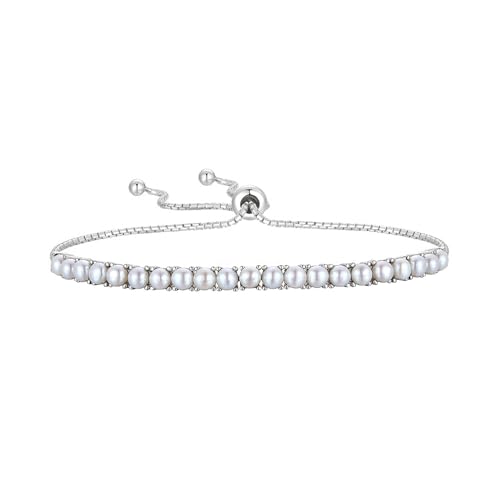 Adjustable Gemstone Bolo Bracelet - 6,7, and 8-in Wrist Size - Easy-on, Easy-off Tennis Bracelet - Birthstone Jewelry Bracelet - Sterling Silver Jewelry for All Occasions