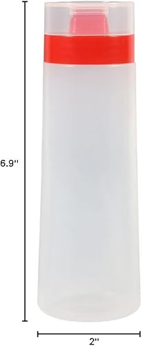 Miniatura 10 de FILFEEL Botella exprimible, 4 agujeros tipo exprimible salsa botella resina para salsa de tomate mermelada mayonesa aceite de oliva amarillorojo