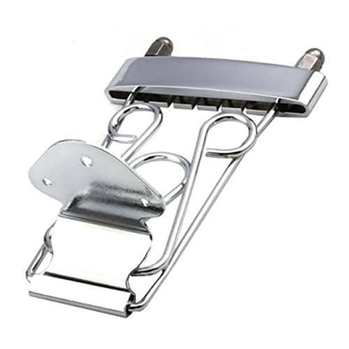 FAVOMOTO Guitar Tailpiece for 6 String Guitars 335 Guitar Tailpiece Accessory Sleek Silver Chrome