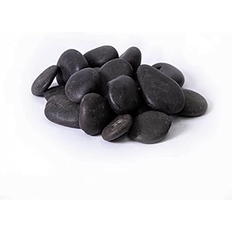 Stones for the Gardens Black Polished Pebbles. Size 40-70 mm. These attractive black polished pebbles are a very elegant element to every single garden. (1) Cover