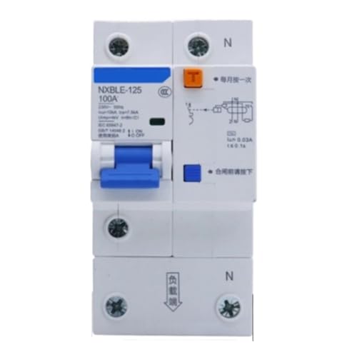Interrupteur 80A NXBLE-125 1P+N disjoncteur différentiel pour tableau rail DIN