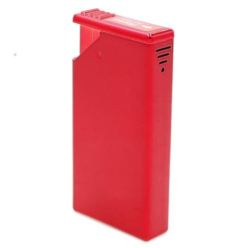 Image of Windproof Jet Flame Refillable Slide Button Cigarette Lighter Pocket Lighter (Red)