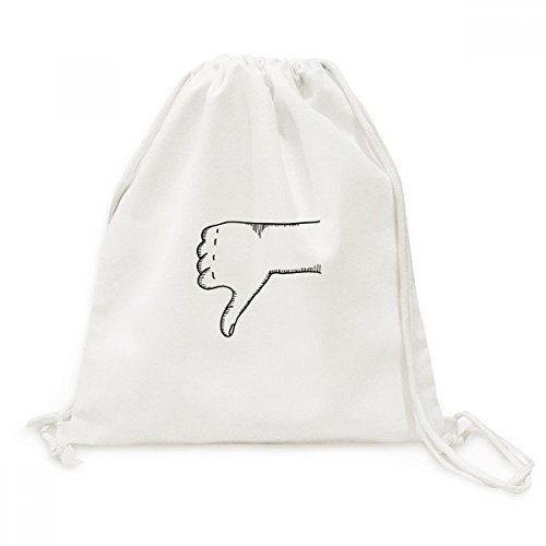 Sac cordon Toile Ligne Dessin Ridicule avec motif artistique imprimé