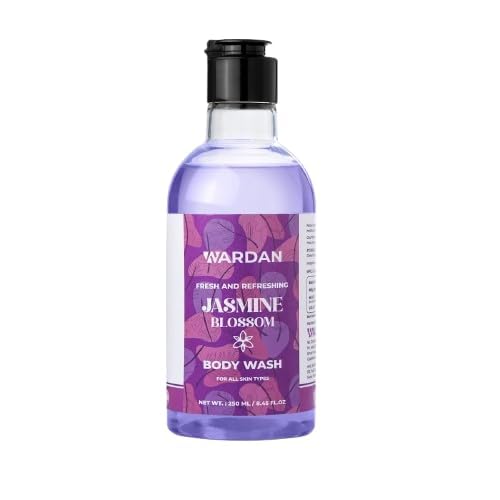 Product image of WARDAN Jasmine Blossom Body Wash 250 ML | | For Strawberry skin, De-tan, Body-acne| Body Wash for Men & Women | Gentle Exfoliating | Very dry & flaky skin