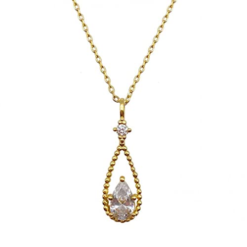 Collier femme argent 925 anti-allergie avec chaîne légère en zircon