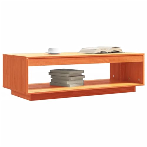 Table basse en pin massif pour des apéritifs conviviaux