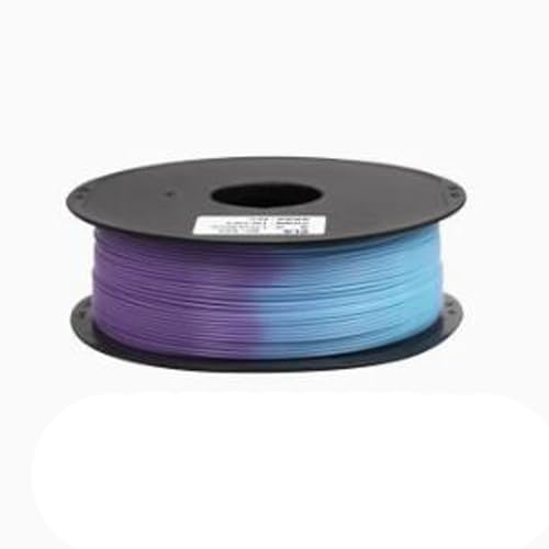 Consorti di stampa 3D PLA a 2 colori per la temperatura+1.75 mm filo sensibile termico materiale 3D Accuratezza della resistenza FDM 0.03 mm bobina da 1 kg turns blu viola