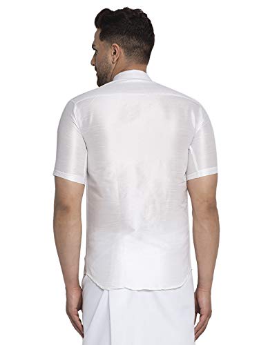 Image of SAIFOO Men's Classic Silk Ethnic Shirt.