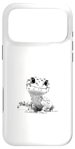 抽象的なヒョウ ヤモリ エキゾチックなペットアート スマホケース iPhone 17 Pro Max 用