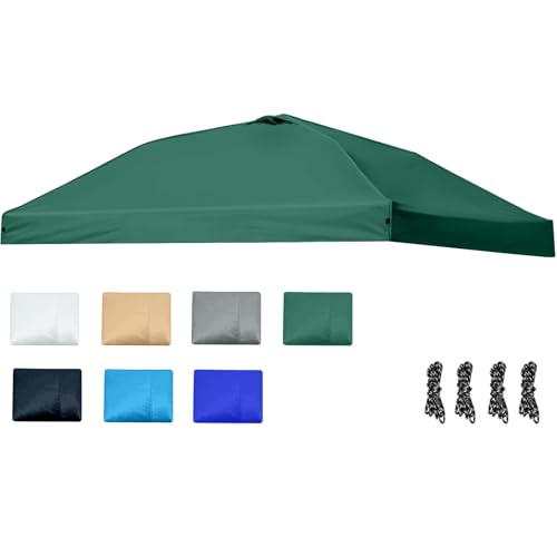ZONGTI 10x10 Canopy Replacement Top - for Straight Leg Canopy Tent, Waterproof, Durable, Tear-Resistant, Ideal for Outdoor Camping, Patio Shade (Top Only - Frame Not Included) (Dark Green)