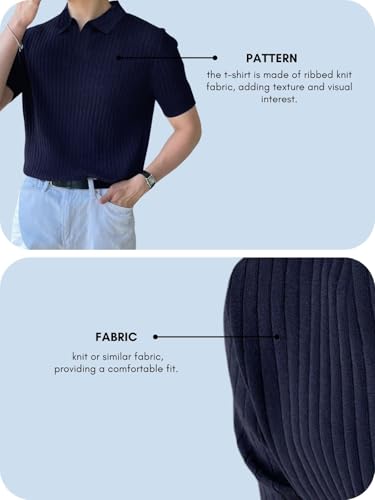 Image of DHRUVI Trendz Men's Cotton Blend Regular Fit Plain Casual Stylish Half Sleeve Polo T-Shirt