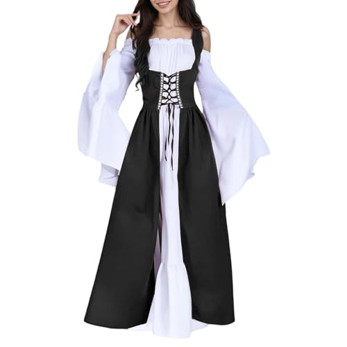 Costume médiéval avec bustier ajustable et robe de pirate victorienne