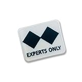 Experts Only Ski Badge – Double Black Diamond Embroidered Badge - Patch Embroidered...
