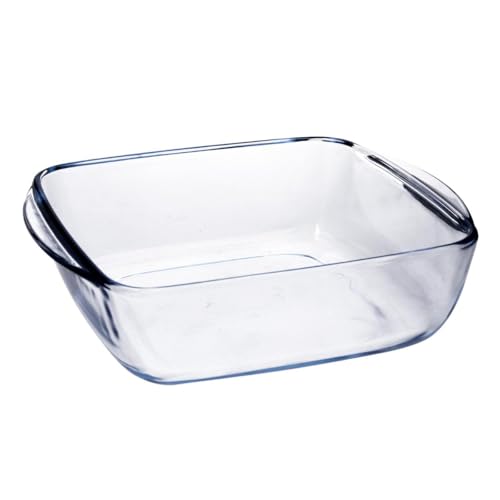 Pyrex Airfryer Quadratische Glasschale, 25 x 22 cm, 2,2 l, transparent