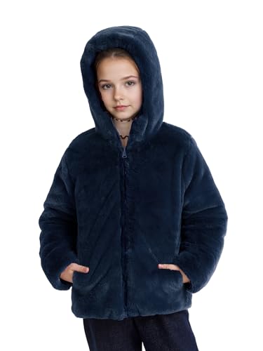 solomate Girls Winter Coats with Hood - Toddler Girls' Outerwear Puffer Jackets for Kids with Double-sided Wear Design4