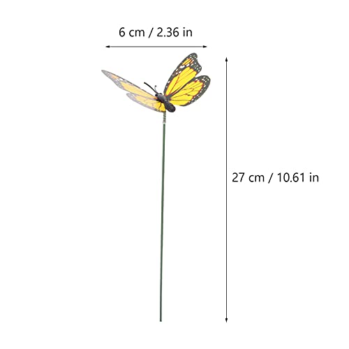 50 Unidades Mudas De Borboletas Artificiais Estacas De Libélula Estaca De Jardim De Libélula Haste D