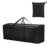 68' Extra Large Waterproof Outdoor Cushion Storage Bag – Heavy Duty Patio Furniture Cover with Zipper,Handles for Pool Decor,Christmas Tree Storage & Moving (173x76x51cm) (Black)