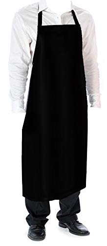 Vinyl Waterproof Apron Durable Ultra Lightweight Extra Long Black