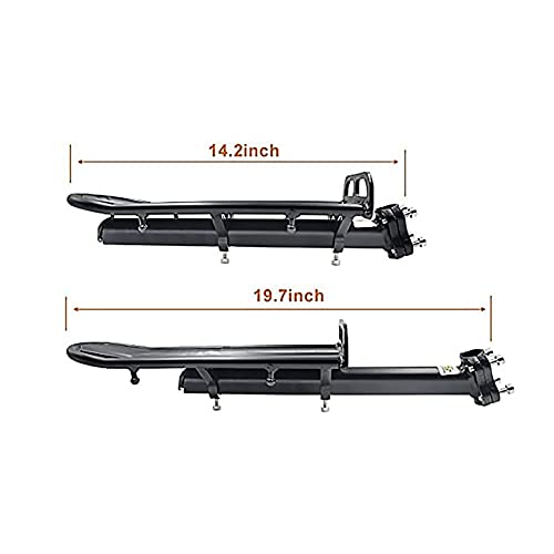 Bike Rear Rack Retractable Bike Luggage Cargo Rack Adjustable Bicycle Pannier Bike Touring Rear Seat Post Rack Aluminum Alloy Bike Mount Carrier Quick Release Road Mountain Bike 22Lb Capacity #TOP1