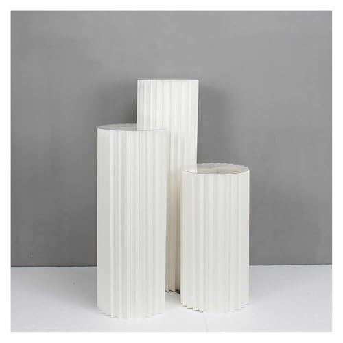 Table à dessert en carton et supports cylindriques de mariage 40cm