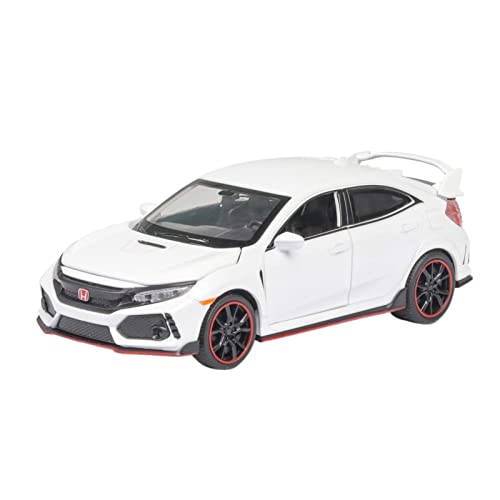 para Honda Civic Type-R 1 32 Aleación Modelo De Coche Carreras Sonido Y Luz Tire hacia Atrás Niño Juguete Vehículo Regalo(White)