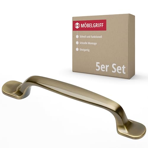 Produktbild von CcHhyyt 2 Stück Vintage Messing Schrankgriffe Blumenmuster Antik Möbelgriff Metall Gold