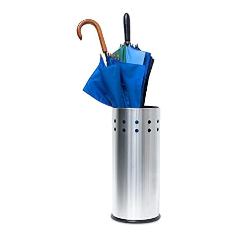 Relaxdays Stainless Steel Umbrella Stand with Pattern Cover