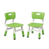 ECR4Kids Classroom Adjustable Chair, Flexible Seating, Grassy Green, 2-Pack
