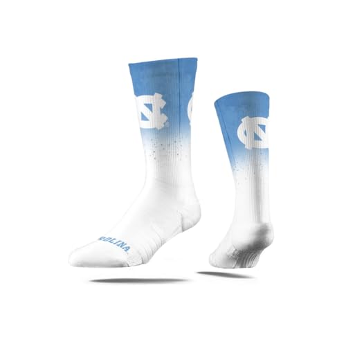 Strideline North Carolina Tar Heels NCAA Licensed Crew Socks - Dip Dye (M-L)