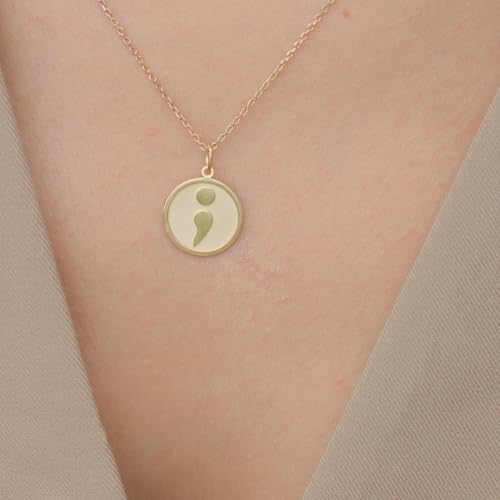 Collier point-virgule argent sterling plaqué or anti-ternissement - 2