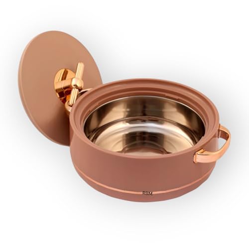 Image of Deluxe Decor Inner Stainless Steel Insulated Casserole Thermoware Casserole (Brown)
