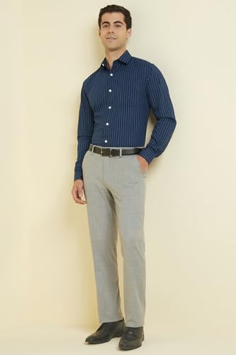 Image of Allen Solly Men's Striped Formal Shirt | Classic Fit | Crisp Tailored Look | Office, Business & Workwear
