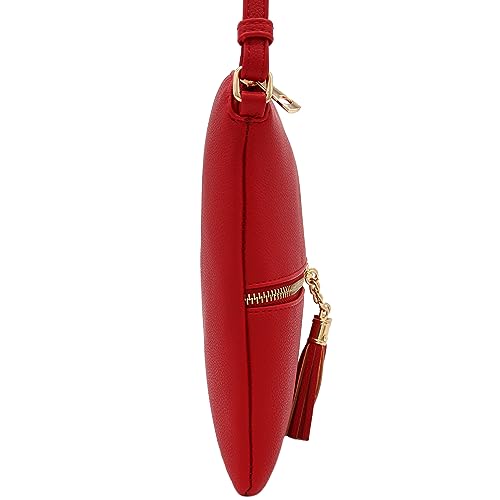 Image of DELUXITY Lightweight Medium Crossbody Bag with Tassel