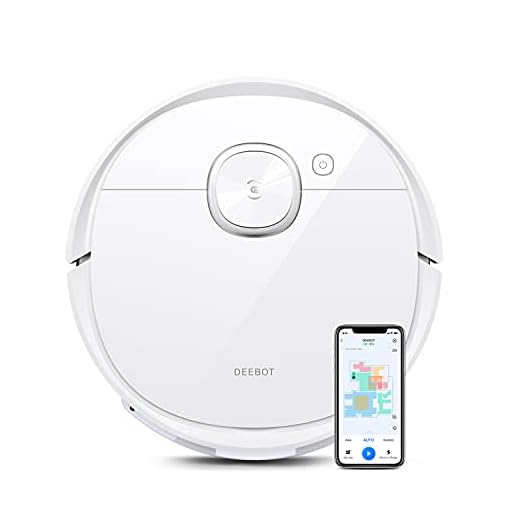ECOVACS DEEBOT T9 Saugroboter mit Wischfunktion, 3000Pa, Echtzeit-Objekterkennung, KI, Roboterstaubsauger für Tierhaare, Hartböden, App, Alexa, bis zu 175 min Akku für den Staubsaugerroboter T9 weiß
