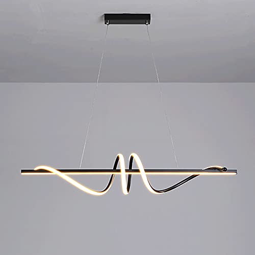 Suspension linéaire ultra fine lampe suspendue LED variable lustre en spirale