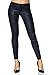 Produktbild EGOMAXX Damen Hose Leder Optik Kunstleder Skinny Stretch D2644, Farben:Blau, Größe:44