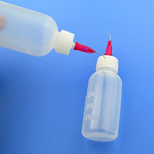 LMYKH Needle Bottle Applicator, Needle Tip Glue Bottle, Squeeze Bottle with Fine Tip for Liquid, Glue Oil, Acrylic Paint (30 Millilitres, 50 Millilitres)