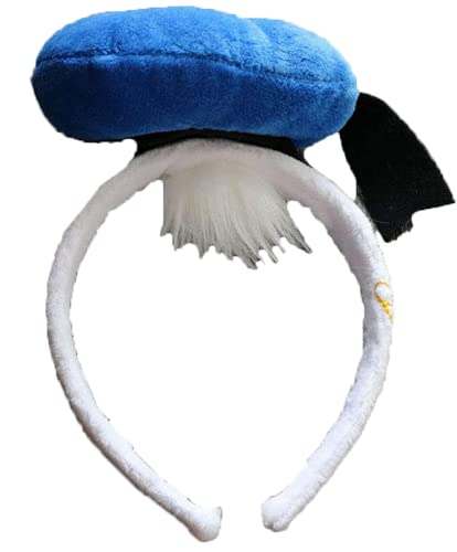 Duck Character Headband with Hat Birthday Party Costume Gift Kids Children Boys Girls Cosplay White