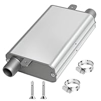 Golgner 24mm Abgasschlauch Schalldämpfer, Parkheizung Schalldämpfer Set, Schalldämpfer Standheizung, AbgasschalldäMpfer mit Clips und Schrauben, für Dieselheizung, Auto Auspuffanlage