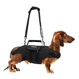 Dog Lift Harness, Full Body Support with Adjustable Control Handle for Medium Senior Dogs, Post-Surgery Recovery & Joint Problems (Oxford Cloth, M)
