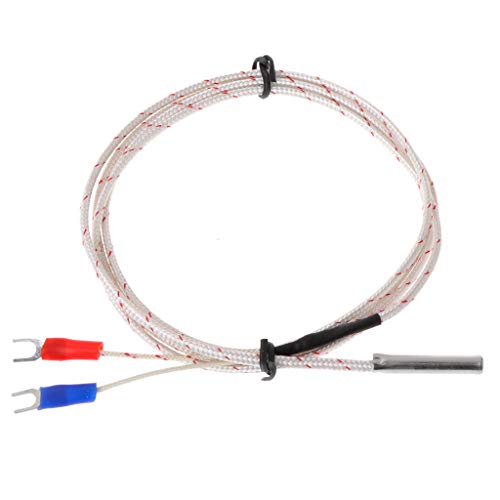 kobeIeen Waterproof K Type Thermocouple 5x30mm 1M 5M for Temperature Measurement High Sensitive 0-600? Lightweight