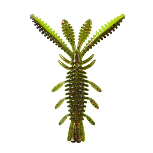 ZZTWER 20 Paquetes de camarones Bailando señuelos de Cebo Suave diseño Flotante Realista Pesca Invertida para lubina y Pescado de Agua Salada