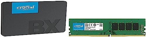 Image of Crucial BX500 500GB 2.5-inch SATA 3D NAND Internal SSD Upto 550 MB /s & RAM 8GB DDR4 3200MHz CL22 (or 2933MHz or 2666MHz) Desktop Memory CT8G4DFRA32A