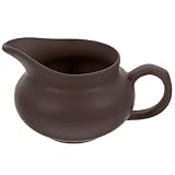 Pot à lait en céramique : idéal pour servir des vinaigrettes et des boissons chaudes ou tièdes, du sirop d'érable chaud, du beurre fondu et des sauces, distributeur de lait pour le café